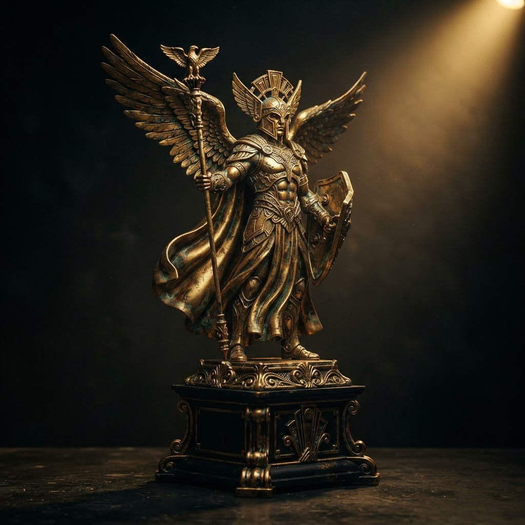 Golden Titan Statue