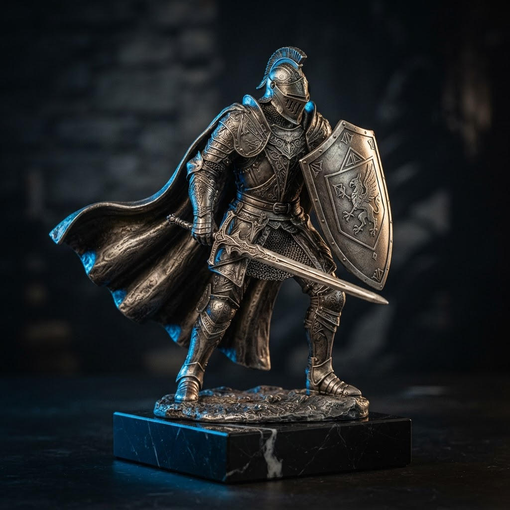 Silver Sentinel Statue